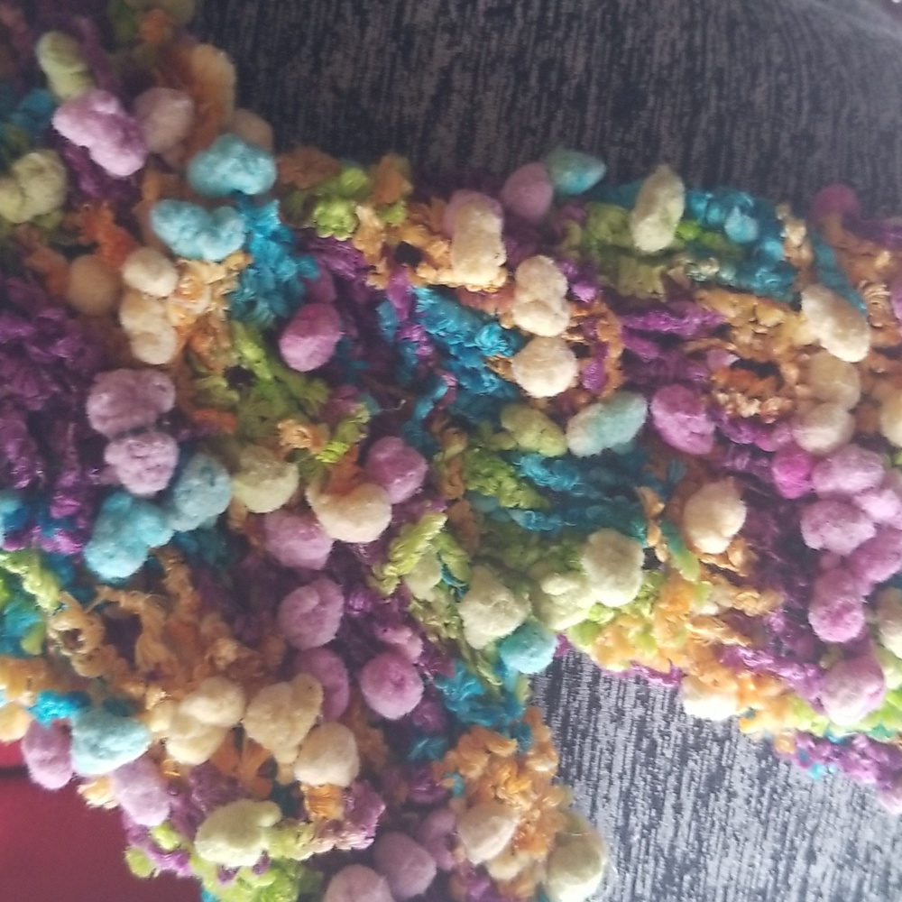 Popcorn Multicolored scarf - Picture 2 of 3